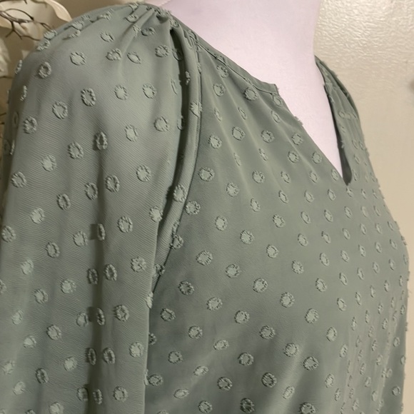 Chico's Sage Green Long Sleeve Blouse - Picture 4 of 9